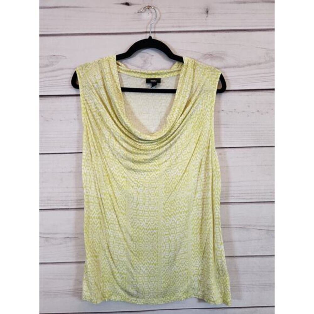 Mossimo Women's Lime‎ Green Rayon Drape Neck Tank Top Size XL